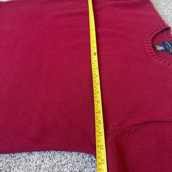 Charter Club Women’s 100% Cotton Full Sleeve Round Neck Ribbed Maroon Sweater M - Picture 5 of 9